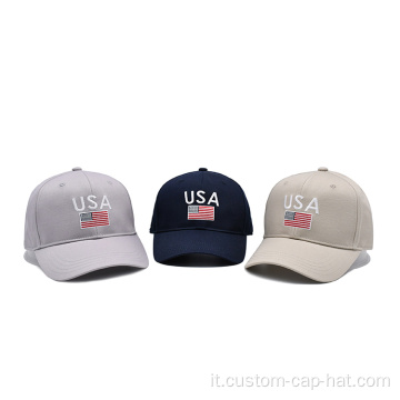 Cappellino da baseball ricamato americano bandiera americana